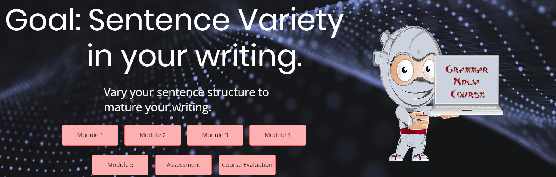 Grammar Ninja Course: How to teach grammar virtually with some gamified elements.